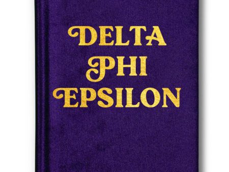 Delta Phi Epsilon Velvet Notebook with Gold Foil Imprint on Sale