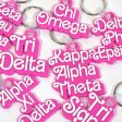 Alpha Gamma Delta Keychain- Retro Dolly Sorority Name Design Hot on Sale