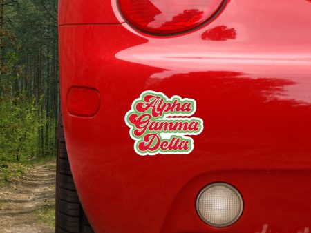 Alpha Gamma Delta Retro Sorority Car Magnet Set of 2 Online Hot Sale