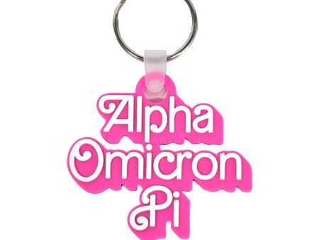 Alpha Omicron Pi Keychain- Retro Dolly Sorority Name Design Supply