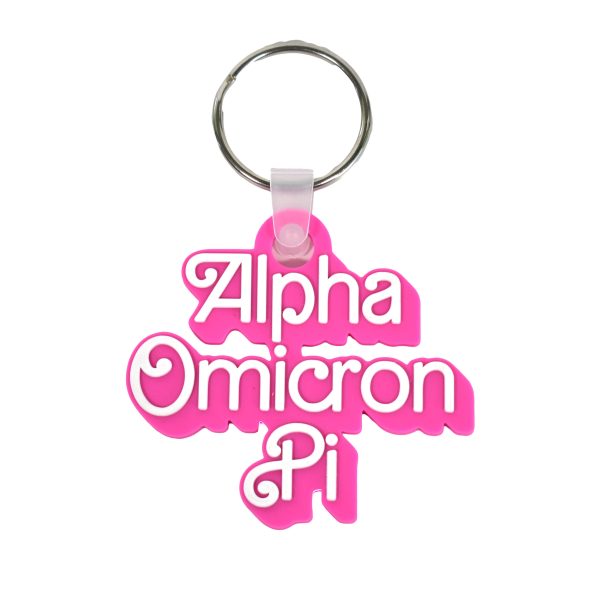 Alpha Omicron Pi Keychain- Retro Dolly Sorority Name Design Supply