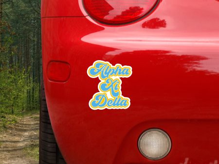 Alpha Xi Delta Retro Sorority Car Magnet Set of 2 Sale