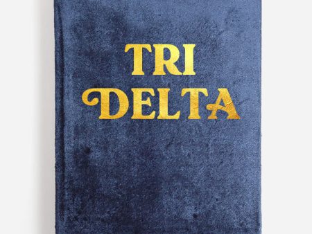 Delta Delta Delta Velvet Notebook with Gold Foil Imprint Sale