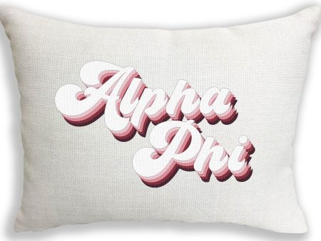 Alpha Phi Retro Throw Pillow Sale