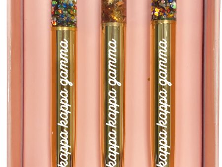 Kappa Kappa Gamma Glitter Pens (Set of 3) Fashion