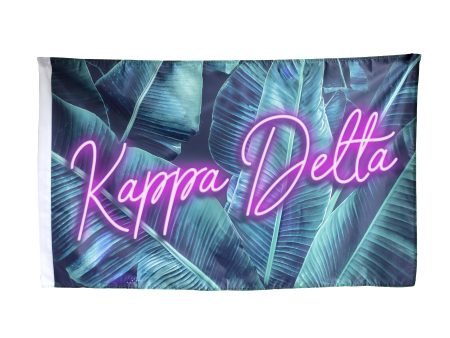 Kappa Delta Neon Palm Flag For Sale