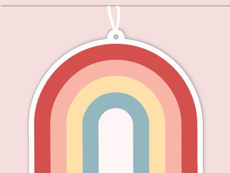 Gamma Phi Beta Rainbow Retro Air Freshener - Flowers & Sunshine Scent Supply