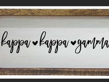 Kappa Kappa Gamma Script Wooden Sign Discount