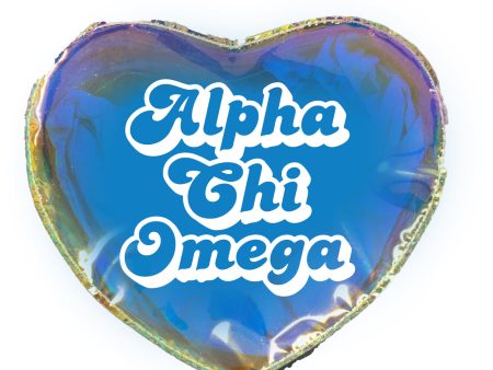 Alpha Chi Omega Heart Shaped Makeup Bag Sale