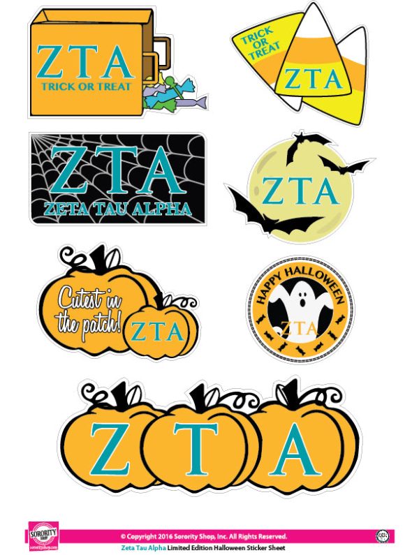 Zeta Tau Alpha Halloween Stickers Online Hot Sale