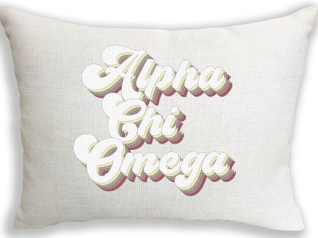 Alpha Chi Omega Retro Throw Pillow For Cheap