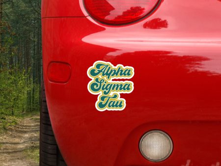 Alpha Sigma Tau Retro Sorority Car Magnet Set of 2 on Sale