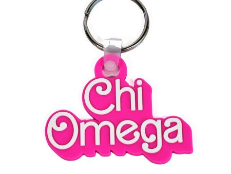 Chi Omega Keychain- Retro Dolly Sorority Name Design Discount