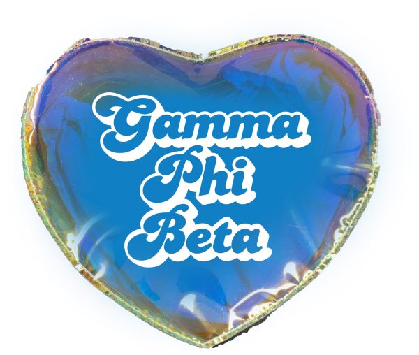 Gamma Phi Beta Heart Shaped Makeup Bag For Cheap