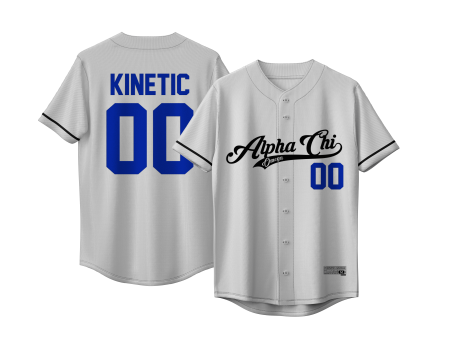 Alpha Chi Omega - Classic Ballpark Blue Baseball Jersey Discount