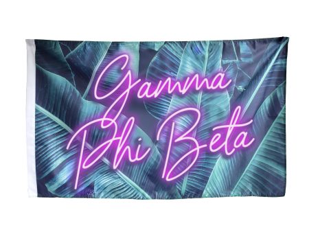 Gamma Phi Beta Neon Palm Flag Fashion