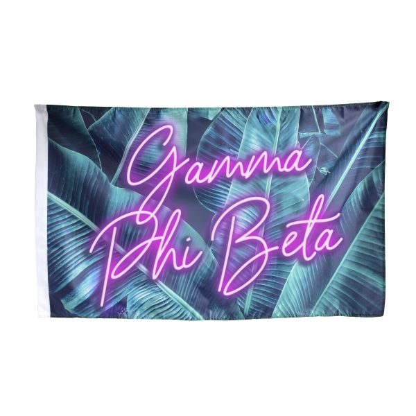 Gamma Phi Beta Neon Palm Flag Fashion