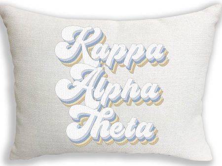 Kappa Alpha Theta Retro Throw Pillow Hot on Sale