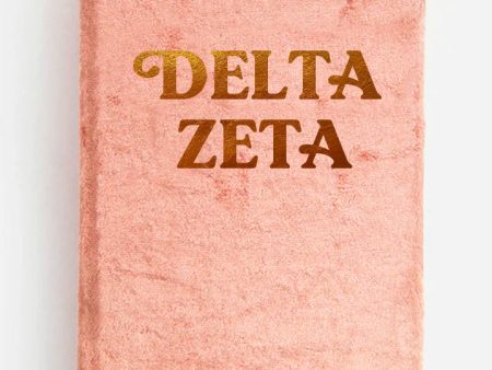 Delta Zeta Velvet Notebook with Gold Foil Imprint Online