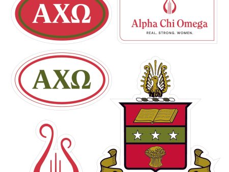 Alpha Chi Omega Sorority Sticker Sheet- Brand Focus Cheap