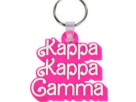 Kappa Kappa Gamma Keychain- Retro Dolly Sorority Name Design on Sale