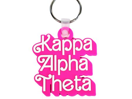 Kappa Alpha Theta Keychain- Retro Dolly Sorority Name Design For Discount