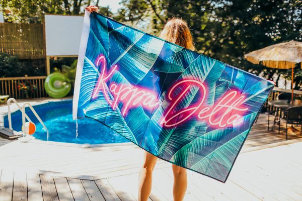 Kappa Delta Neon Palm Flag For Sale