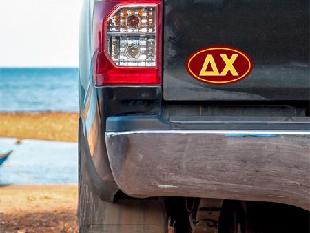 Delta Chi Oval Fraternity Car Magnet Set of 2 For Sale