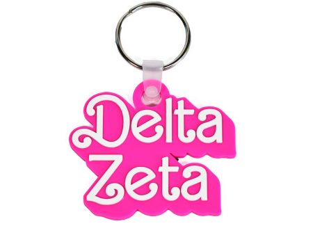 Delta Zeta Keychain- Retro Dolly Sorority Name Design Hot on Sale