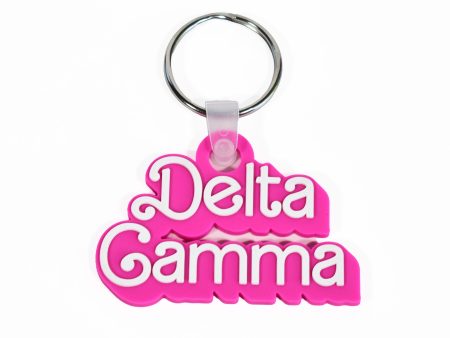 Delta Gamma Keychain- Retro Dolly Sorority Name Design Discount