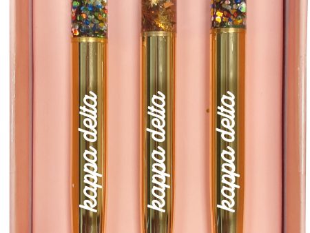 Kappa Delta Glitter Pens (Set of 3) Online Hot Sale