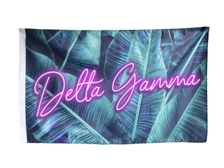 Delta Gamma Neon Palm Flag Supply