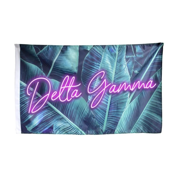 Delta Gamma Neon Palm Flag Supply