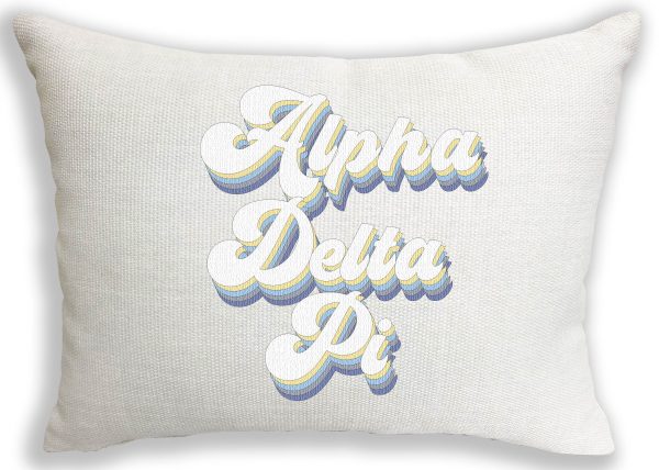 Alpha Delta Pi Retro Throw Pillow Hot on Sale