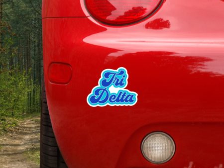 Delta Delta Delta Retro Sorority Car Magnet Set of 2 Online Hot Sale