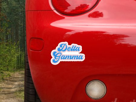 Delta Gamma Retro Sorority Car Magnet Set of 2 Online Hot Sale