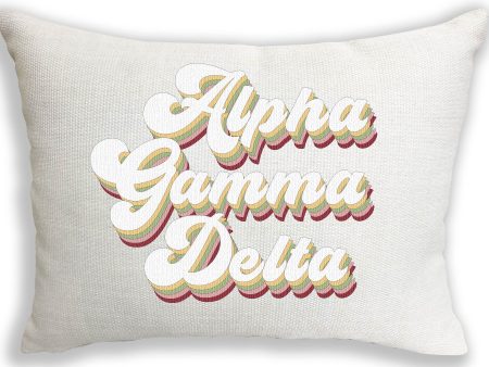 Alpha Gamma Delta Retro Throw Pillow Online