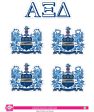 Alpha Xi Delta Crest Sticker Sheet Online