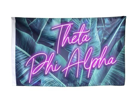 Theta Phi Alpha Neon Palm Flag For Cheap