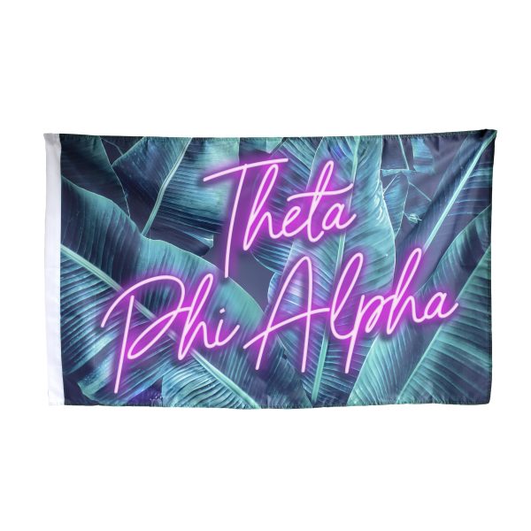 Theta Phi Alpha Neon Palm Flag For Cheap