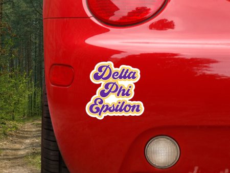 Delta Phi Epsilon Retro Sorority Car Magnet Set of 2 Online Sale