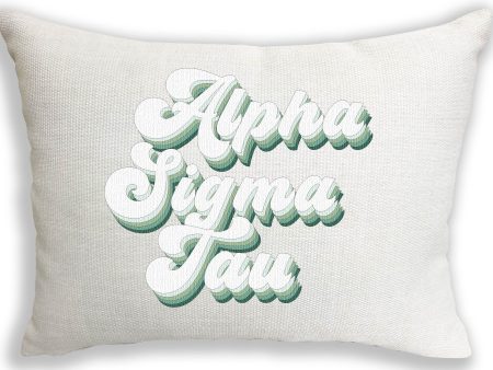 Alpha Sigma Tau Retro Throw Pillow Cheap