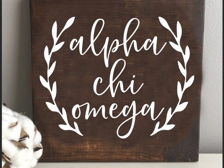 Alpha Chi Omega Wooden Wall Art For Discount