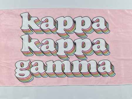 Kappa Kappa Gamma Plush Retro Beach Towel For Cheap