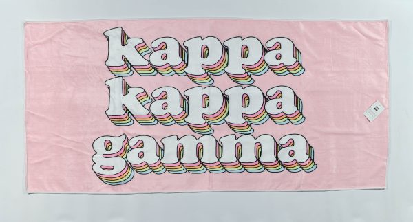 Kappa Kappa Gamma Plush Retro Beach Towel For Cheap