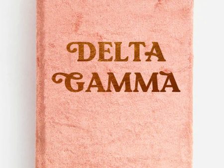 Delta Gamma Velvet Notebook with Gold Foil Imprint Supply