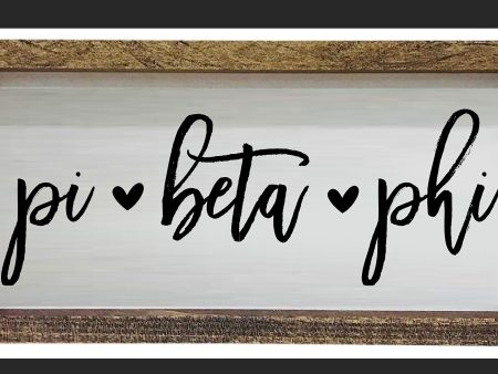 Pi Beta Phi Script Wooden Sign Online Sale