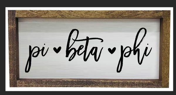 Pi Beta Phi Script Wooden Sign Online Sale