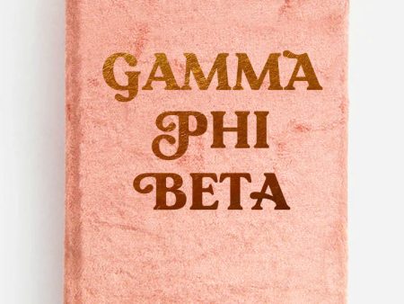 Gamma Phi Beta Velvet Notebook with Gold Foil Imprint Hot on Sale