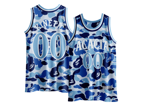 Acacia - Blue Camo Basketball Jersey Online Sale